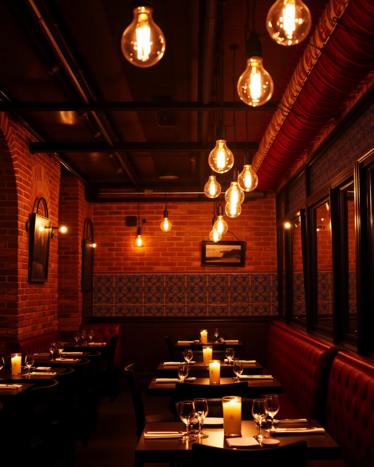 Warm interior of No Way Jose restaurant