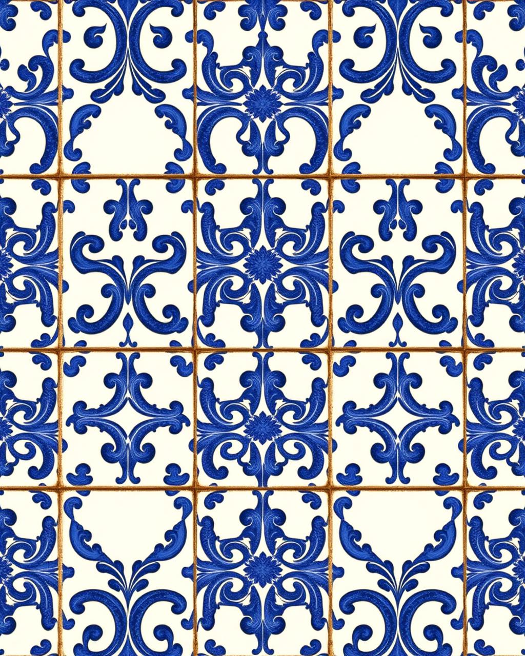 Portuguese azulejo tile pattern